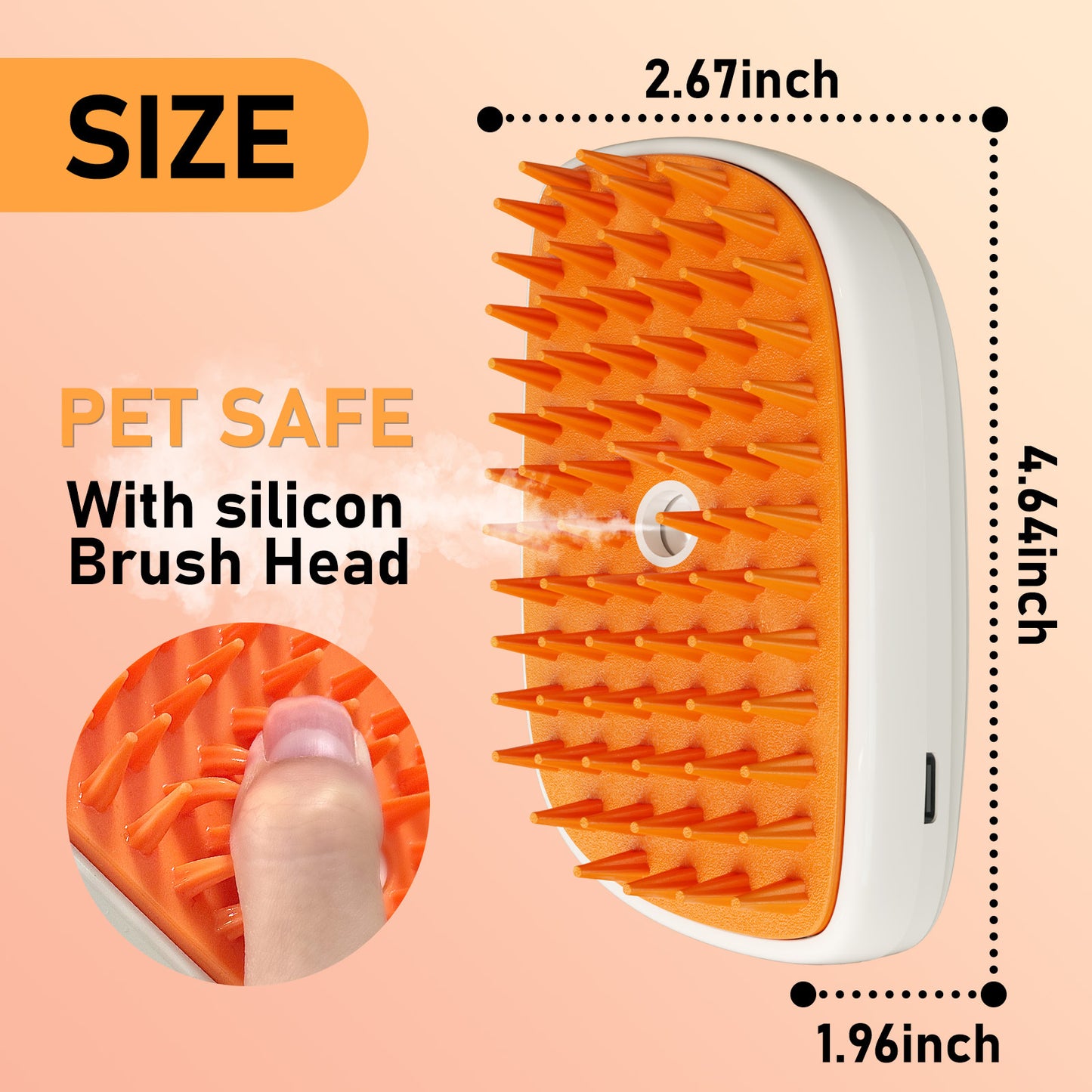 4-in-1 Pet Grooming Brush – Steam, Anti-Static, Hair Removal for Cats & Dogs
