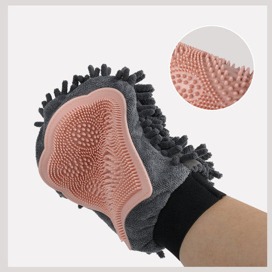 Pet Bathing & Grooming Glove 2-in-1 – Clean, Massage & Pamper Your Dog or Cat