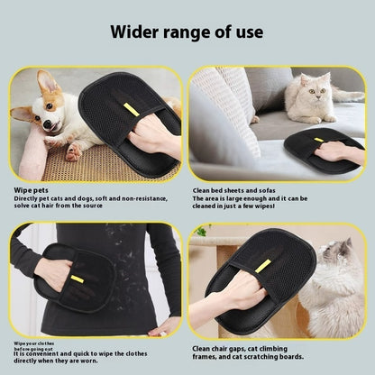 Pet Grooming Glove – Deshedding & Hair Removal for Dogs, Cats & Rabbits